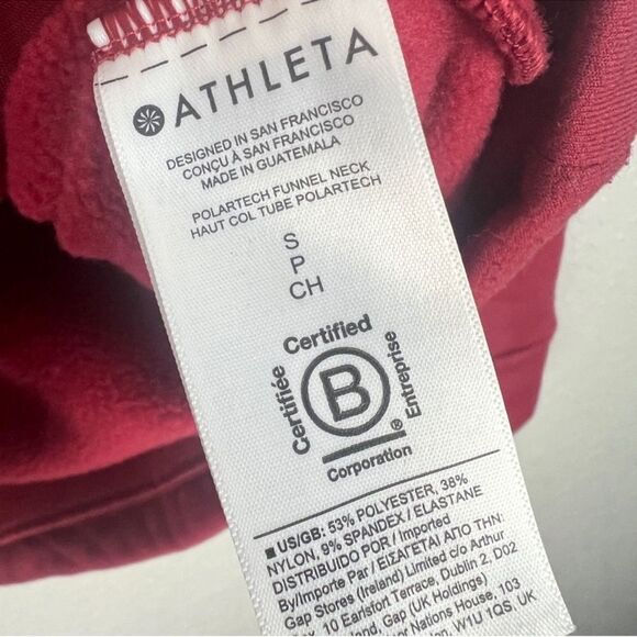 Athleta Polartec Funnel Neck Sweatshirt, Decadent Red SP - Picture 8 of 8